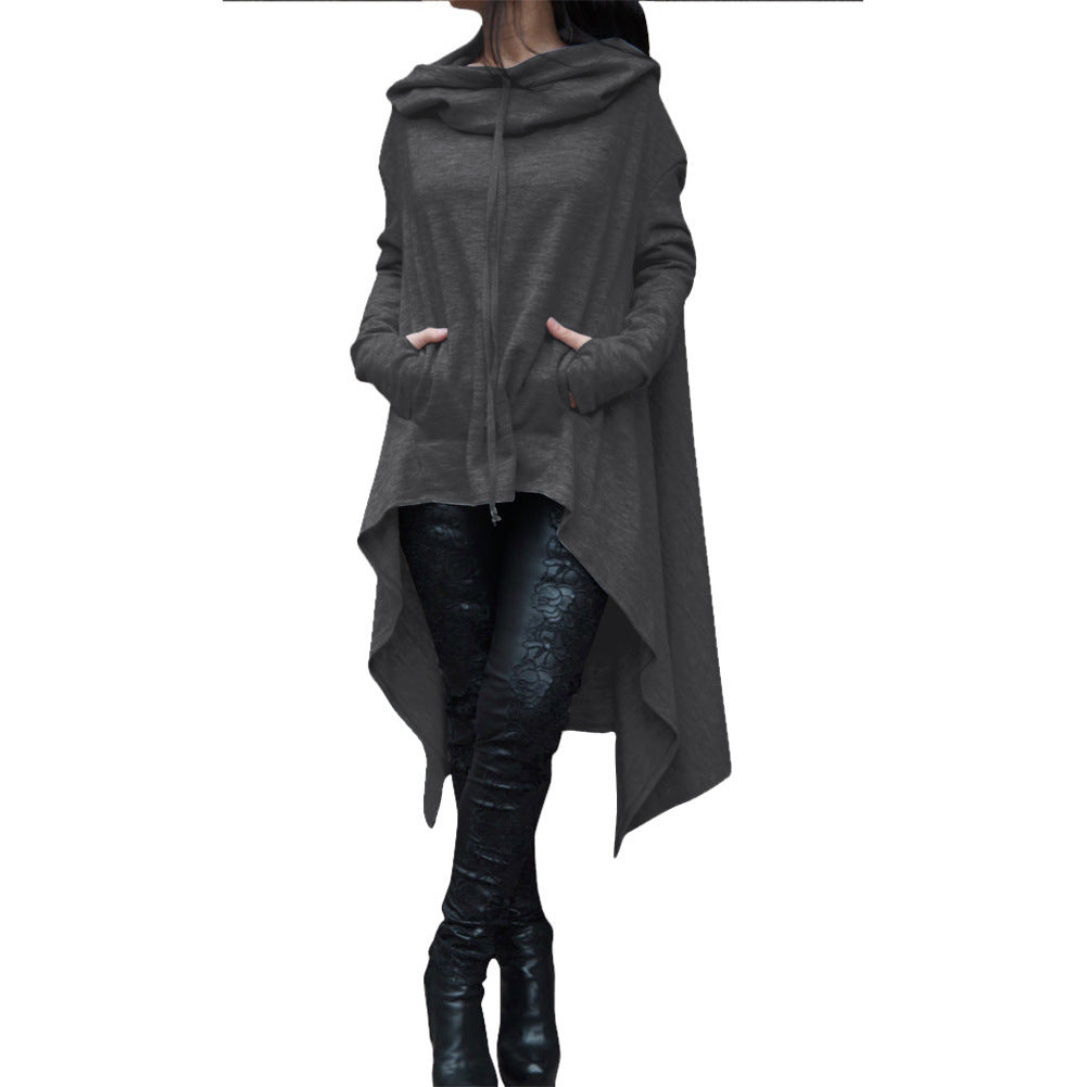 Women's Oversized Longline Hoodie Asymmetric Hem