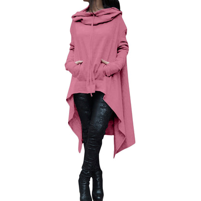 Women's Oversized Longline Hoodie Asymmetric Hem