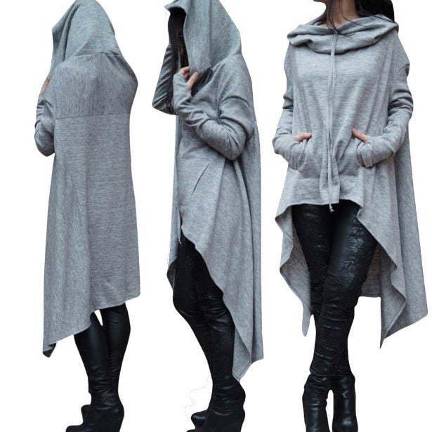 Women's Oversized Longline Hoodie Asymmetric Hem
