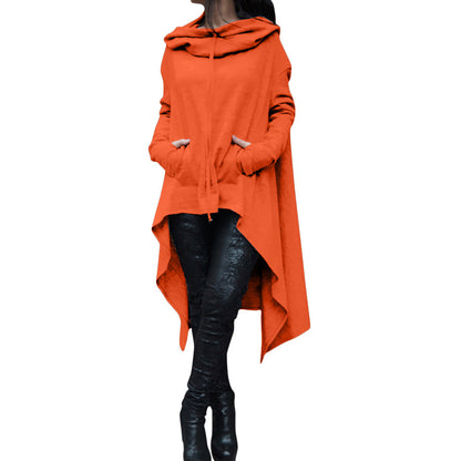 Women's Oversized Longline Hoodie Asymmetric Hem