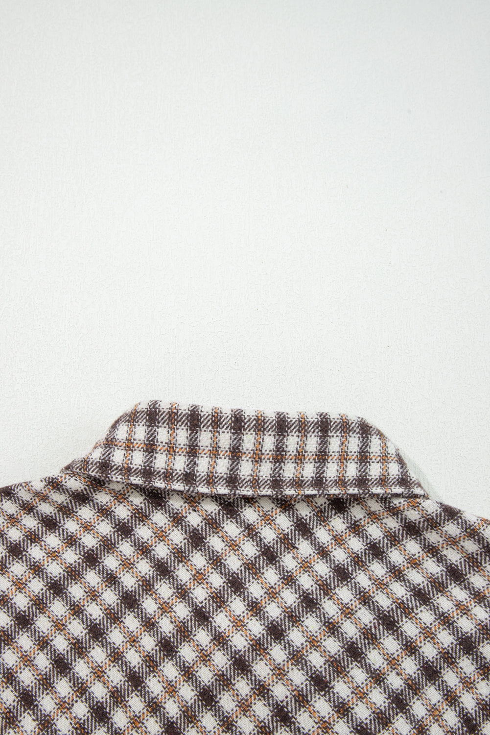 Plaid Shacket with Contrast Corduroy Flap Pockets