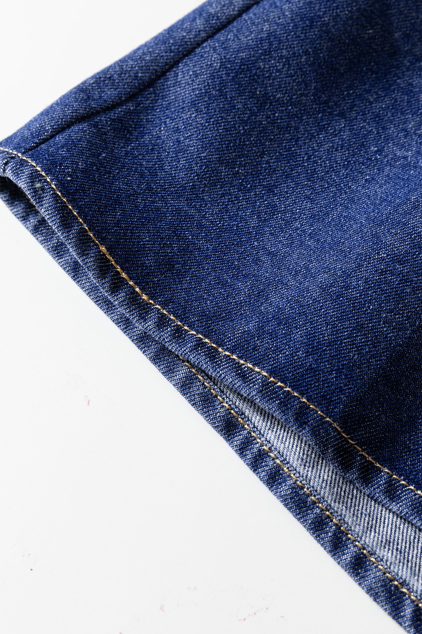 Ashleigh Blue Denim Shirt Collar Long Sleeve Flared Dress