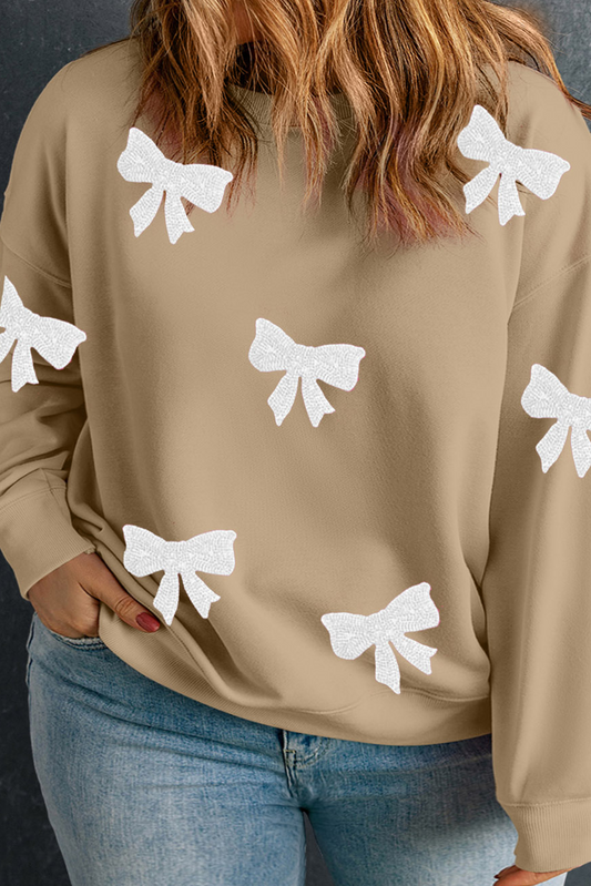 Apricot Valentines Drop Shoulder Plus Size Sweatshirt