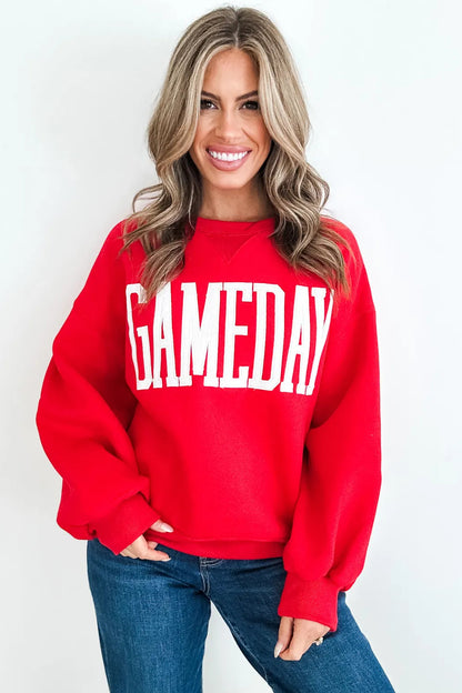 Fiery Red GAMEDAY Oversized Crewneck Sweatshirt