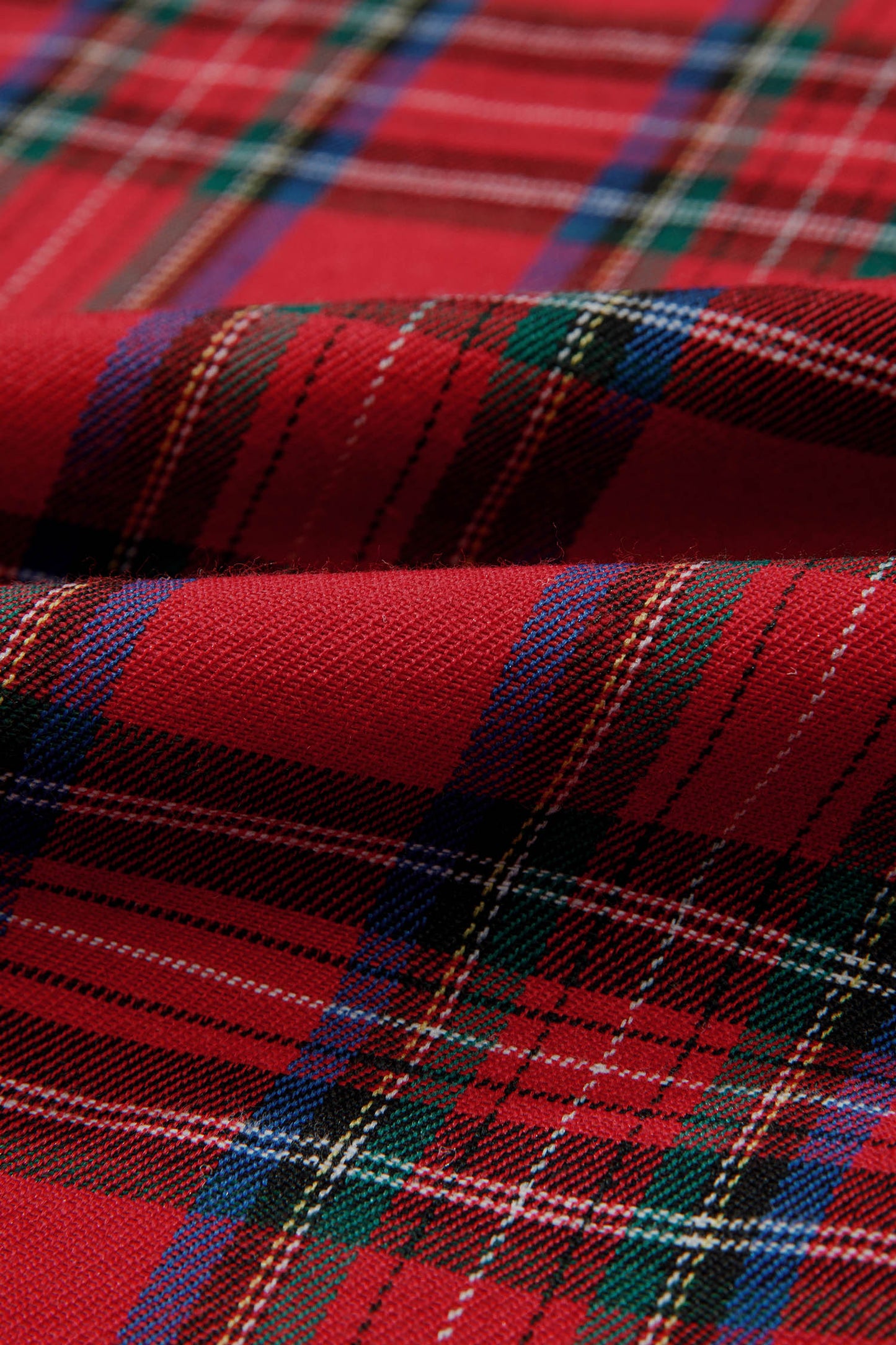 Red Tartan Plaid Puff Sleeve Smocked Waist Christmas Dress