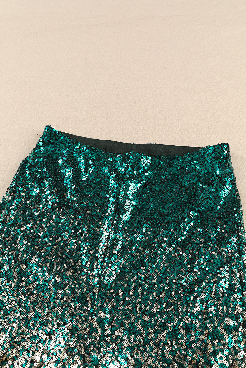 Mardi Gras Green Ombre Sequin Flare Pants