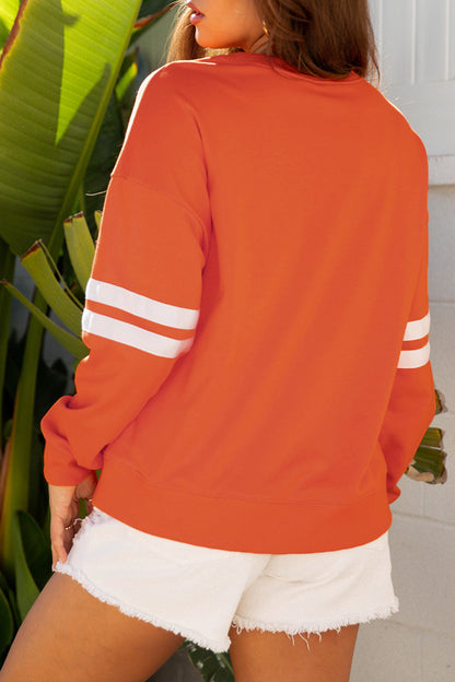 Thanksgiving Pumpkin Cross Floral Graphic Sweatshirt