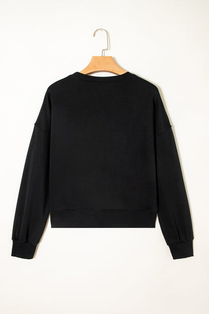 CLASSY UNTIL KICKOFF Football Graphic Oversized Sweatshirt
