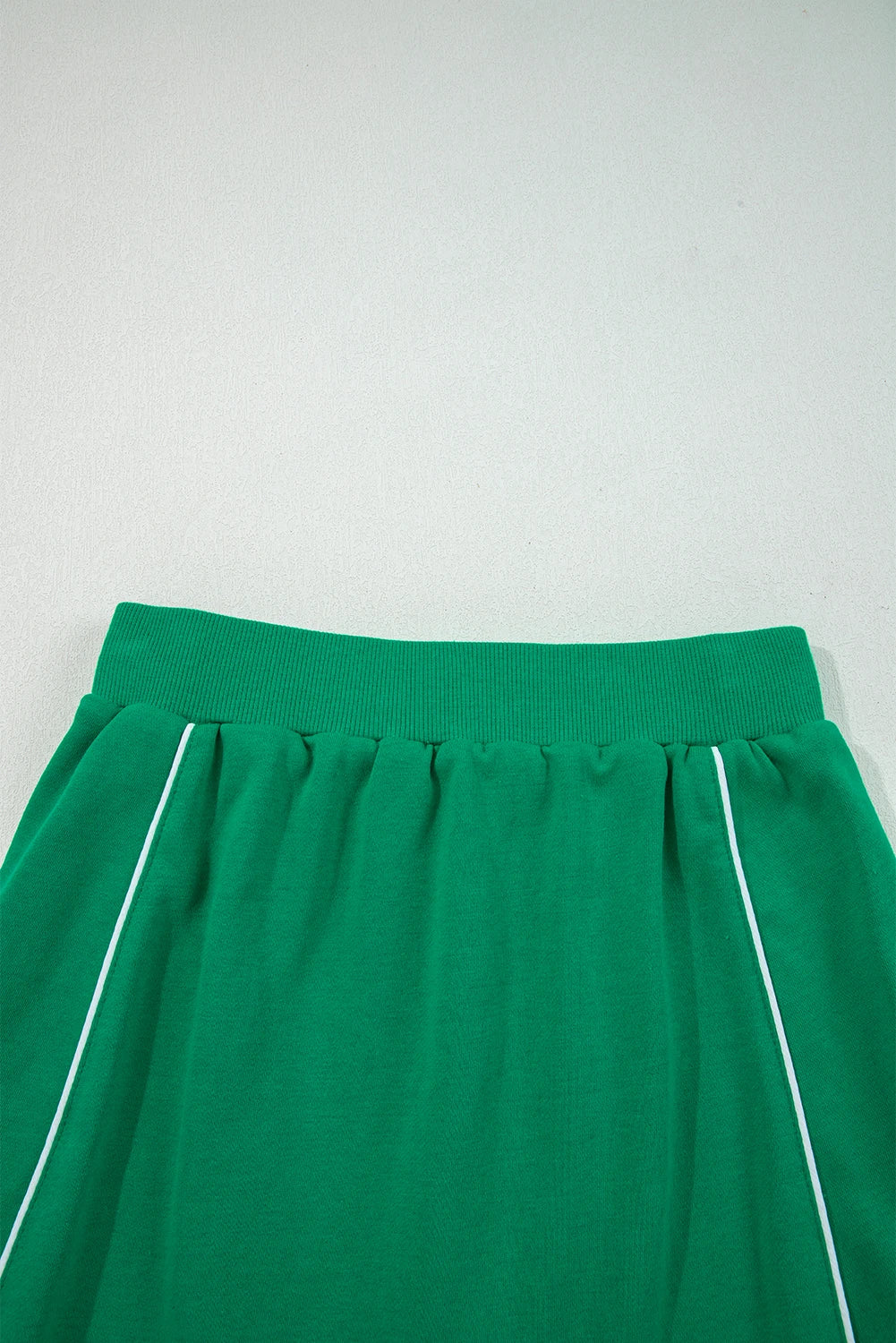 Customizable Contrast Piping Pullover and Mini Skirt Set