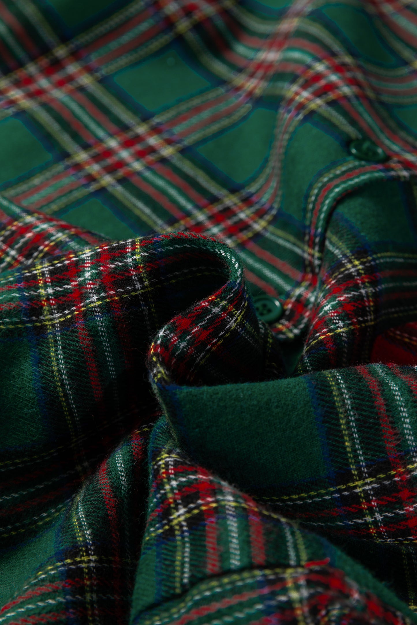 Plaid Pajama Set – Long Sleeve & Shorts