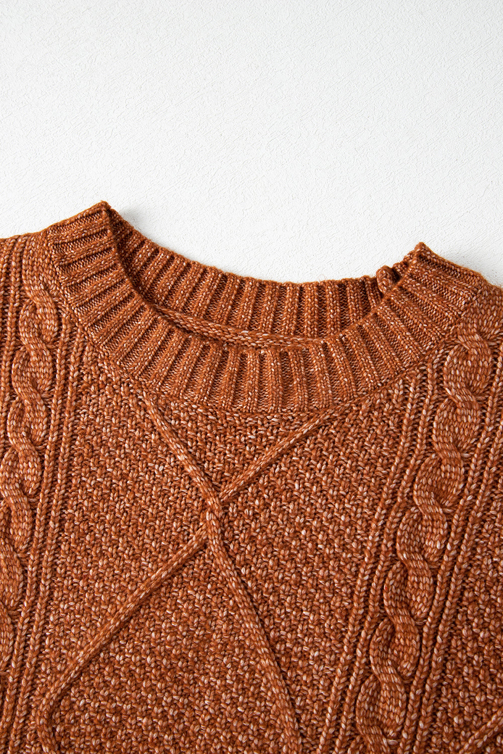 Cozy Cable Knit Drop Shoulder Oversized Sweater Dress