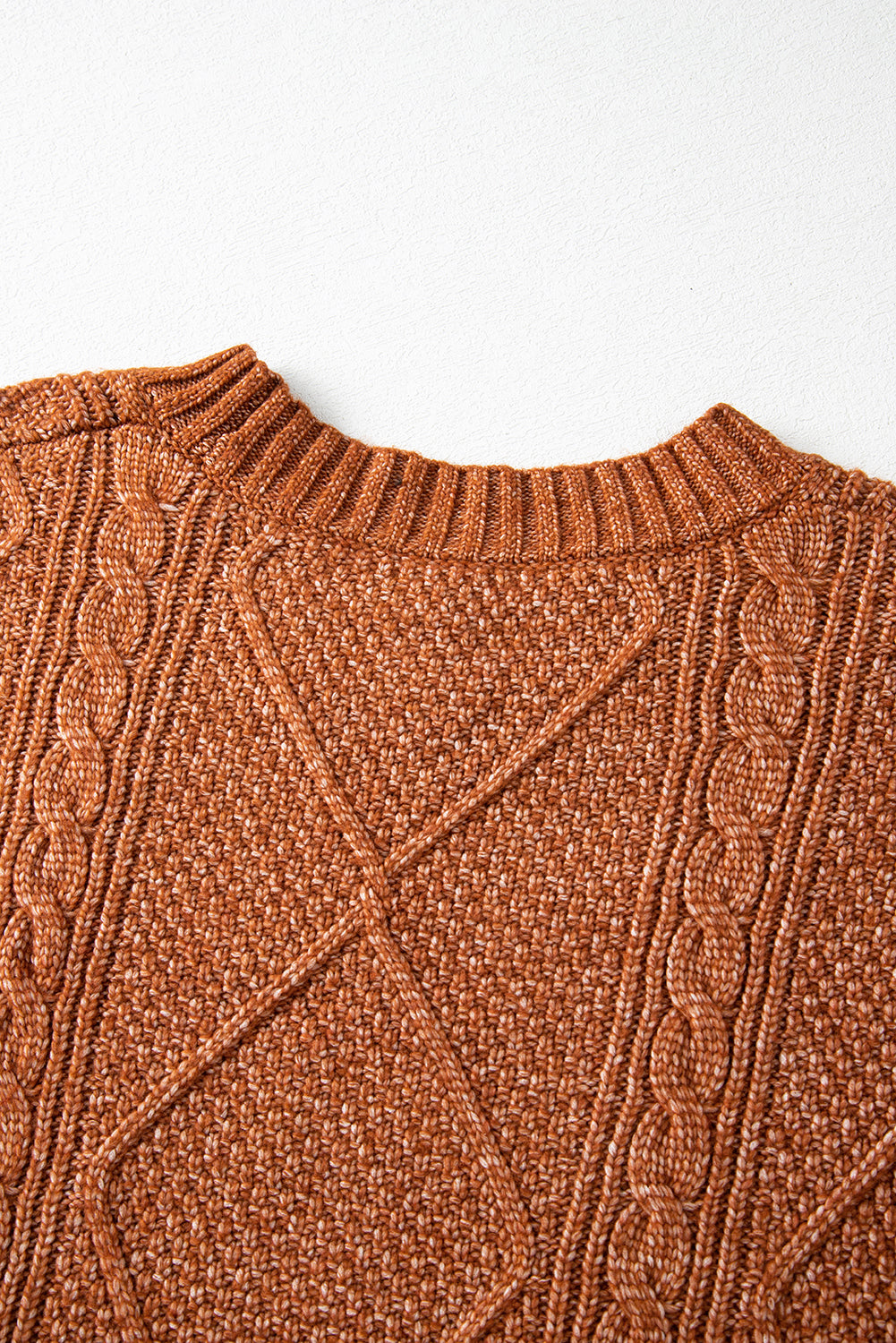 Cozy Cable Knit Drop Shoulder Oversized Sweater Dress