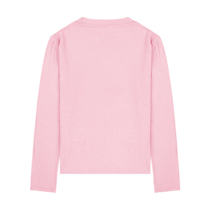Kids Long Sleeve Solid Color Slim Fit T-Shirt