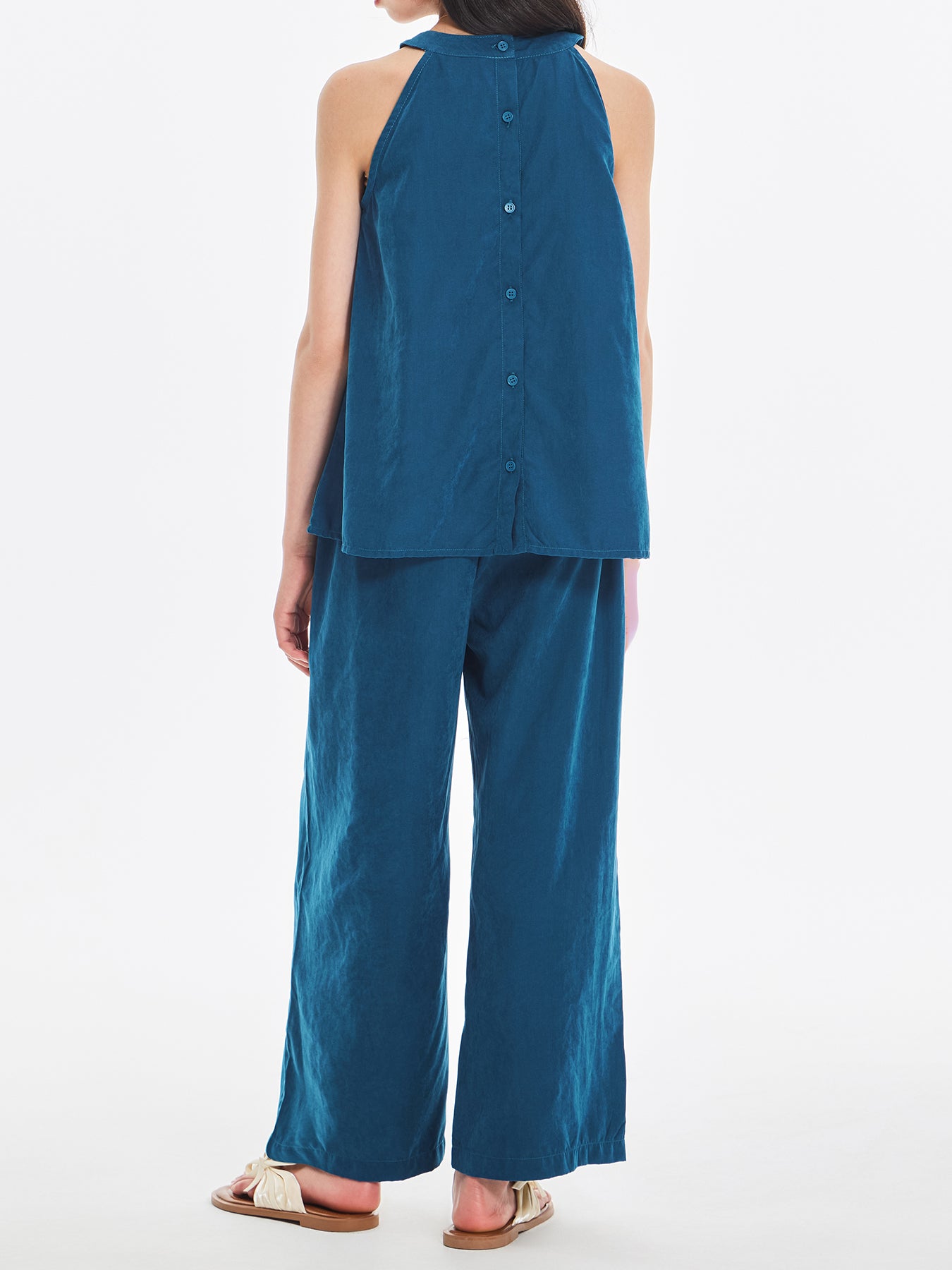 Girls Summer Sleeveless Top and Wide Leg Pants