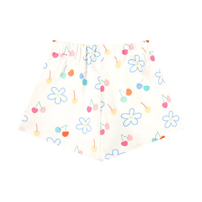 Girls Cherry Print Sleeveless Top and Shorts