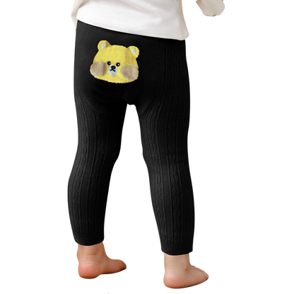 Toddler Cartoon Warm Fleece Lined Winter Leggings Pants