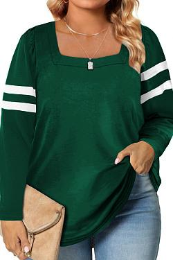 Casual Style Simple Plus Size Pullover Plus Size T-shirt Women