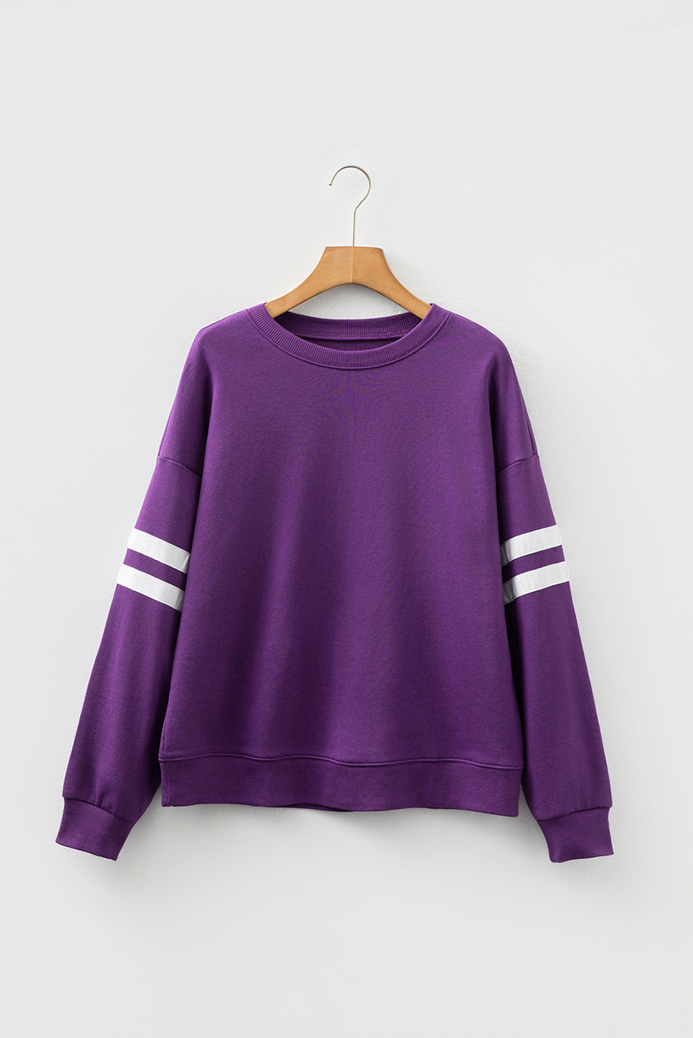 Varsity Stripe Drop Shoulder Oversized Women’s Sweatshirt