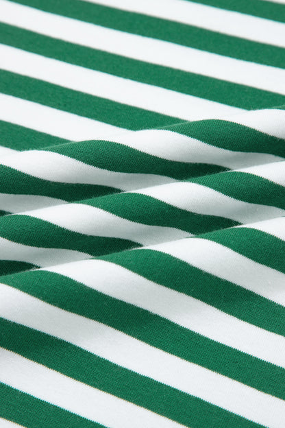 Striped Two Piece Lounge Set Womens Tee and Shorts