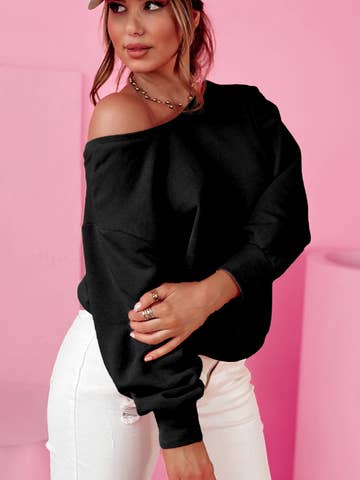 Bowknot Dewback Round Neck Sweatshirt