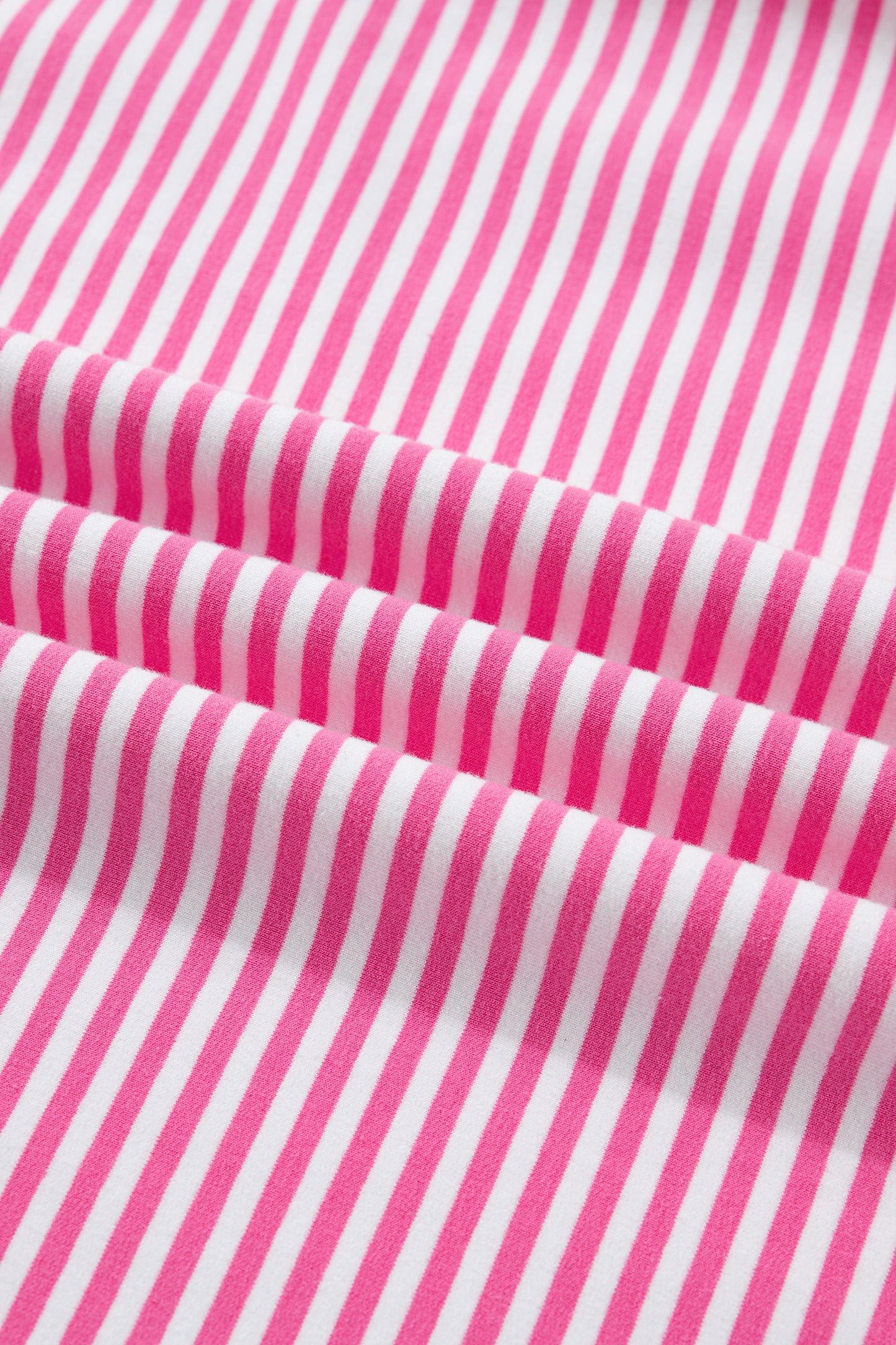 Pink Stripe Oversized Mock Neck Sweatshirt Shorts Set