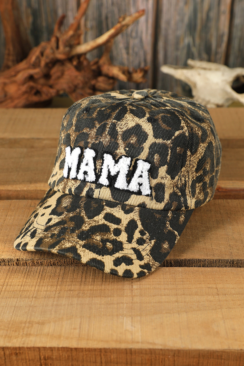 MAMA Leopard Embroidered Baseball Cap for Women