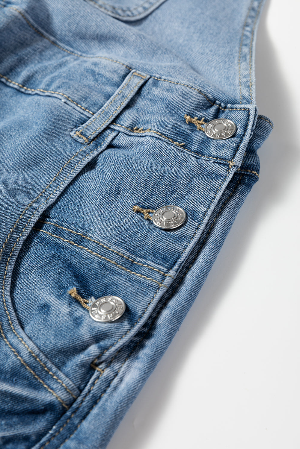 Dusk Blue Barrel Leg Denim Overalls
