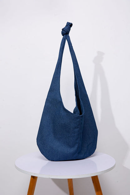 Vintage Denim Canvas Shoulder Tote Bag for Women
