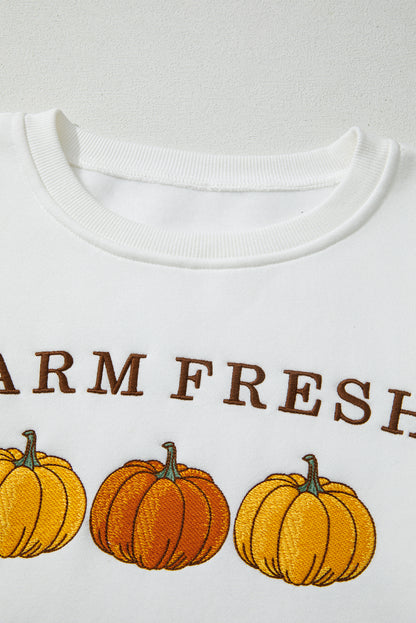 Farm Fresh Pumpkins Graphic Fall Thanksgiving Sweatshirt
