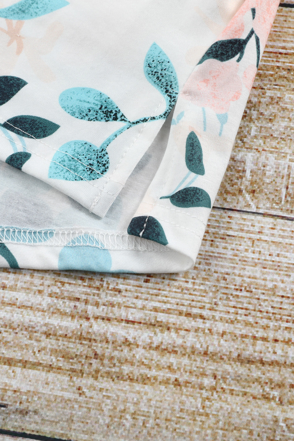 Easter Floral Sleeveless Button Front High Waist Mini Dress