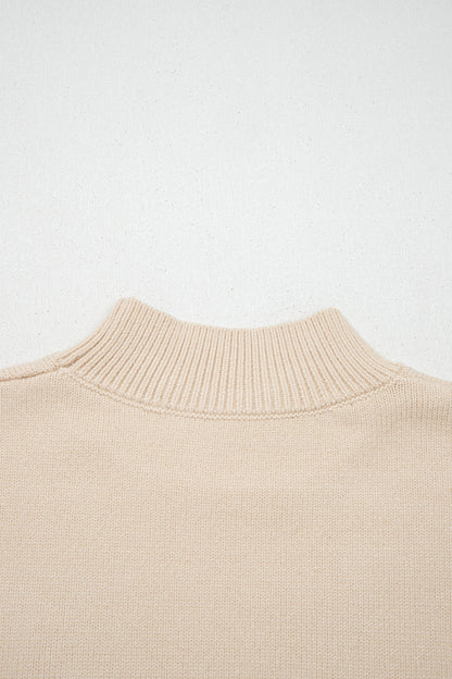Western Horseshoe Knit Top Mock Neck Sweater Vest