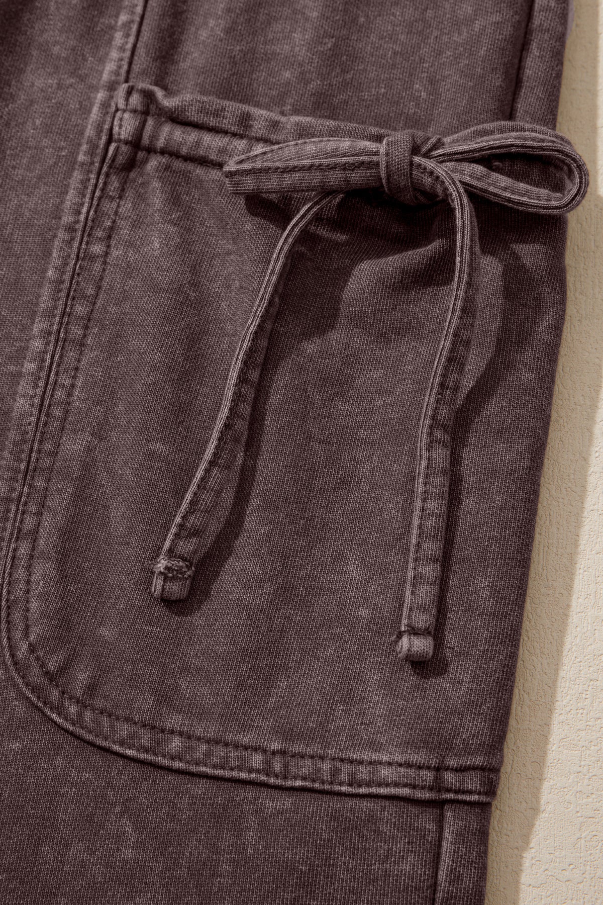 Women's Mineral Wash Cargo Pants with Drawstring Waist