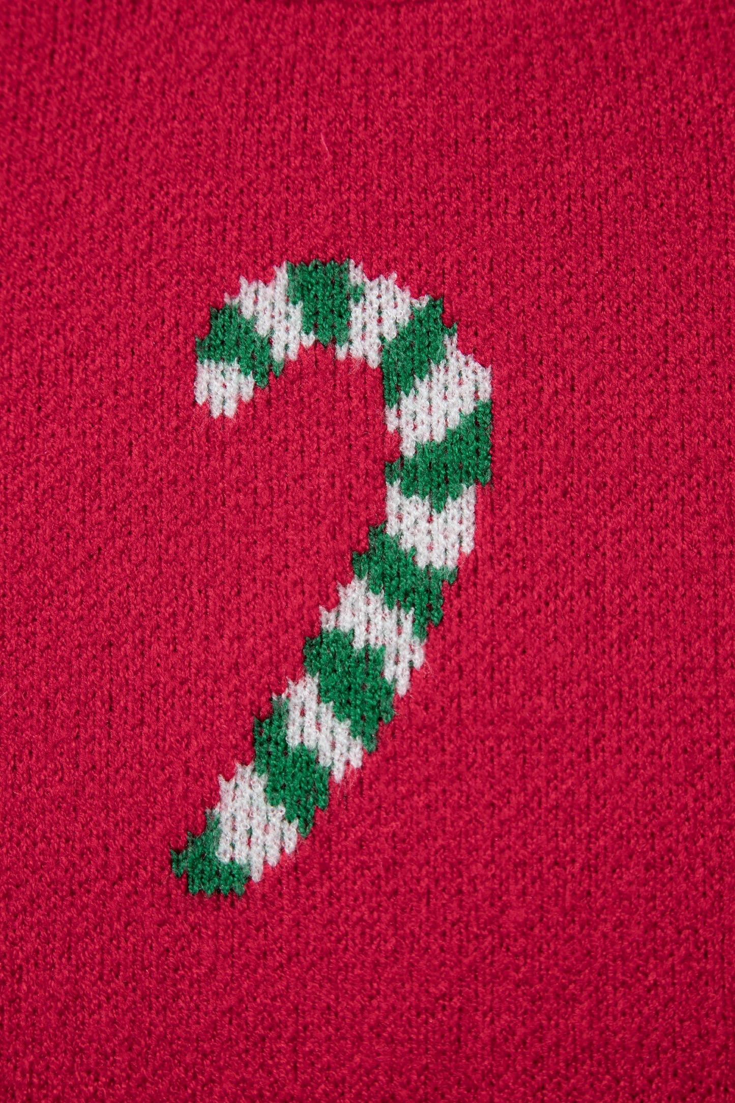 Sachet Pink Christmas Candy Cane Holiday Drop Shoulder Sweater