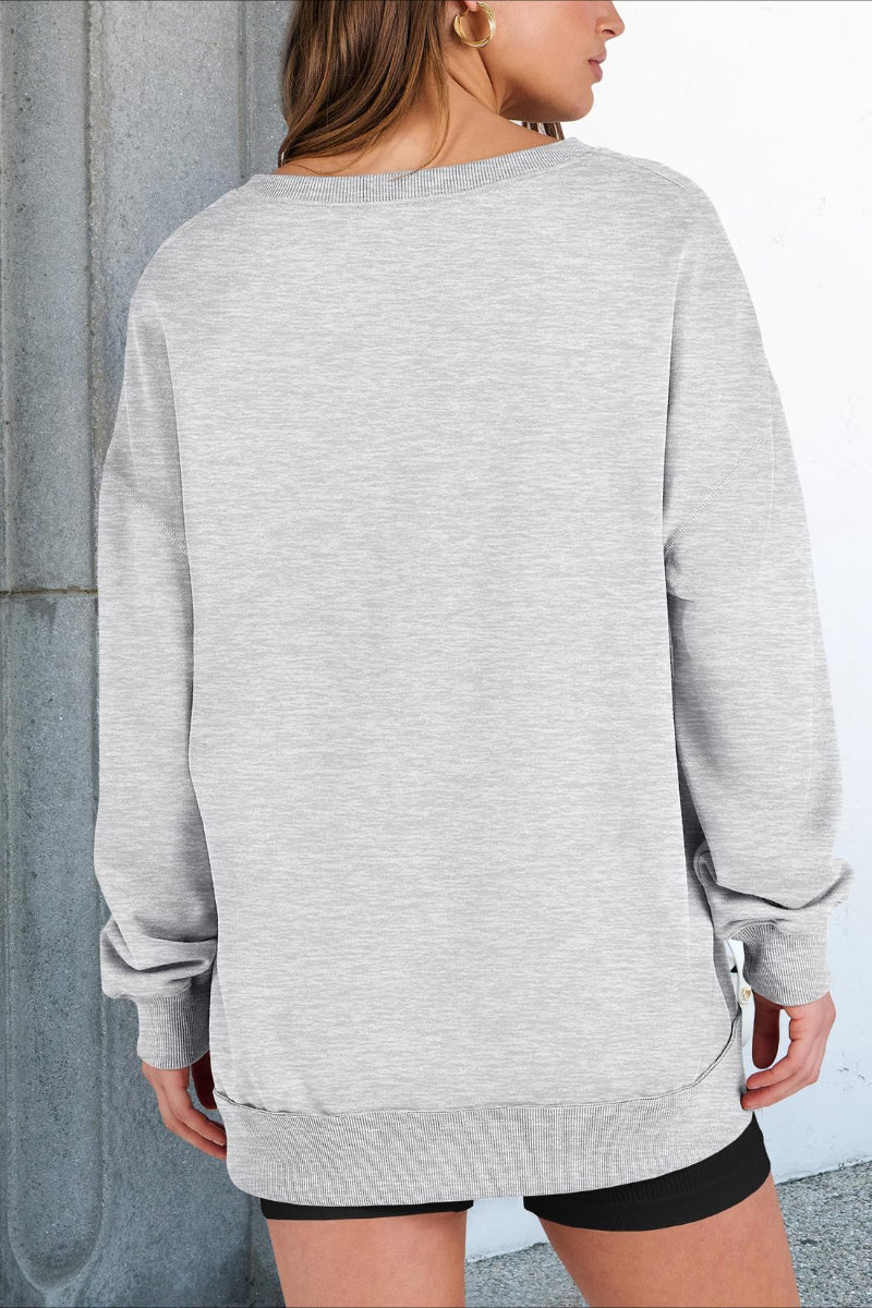 Bold Striped V-Neck Sweatshirt with Neon Contrast Trim