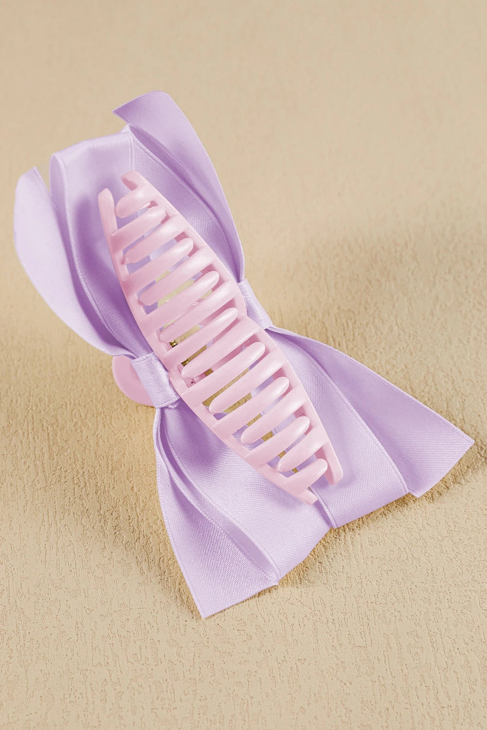 White Elegant Satin Bow Large Hair Claw Clip for Women