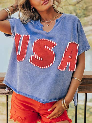 USA Patriotic 4th of July Flag Day Graphic Tee