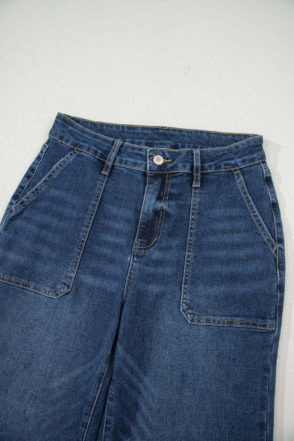 Breen Cropped High Rise Wide Leg Denim Pants