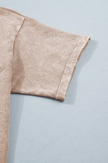 Mineral Washed Cotton Tee Saved by Grace Graphic