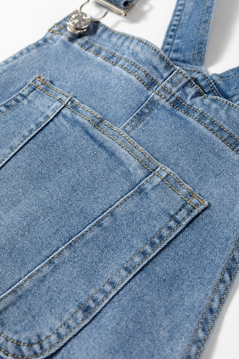 Dusk Blue Barrel Leg Denim Overalls