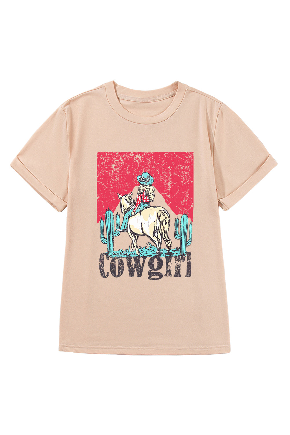 Cowgirl Western Graphic Tee Vintage Rodeo Print T Shirt
