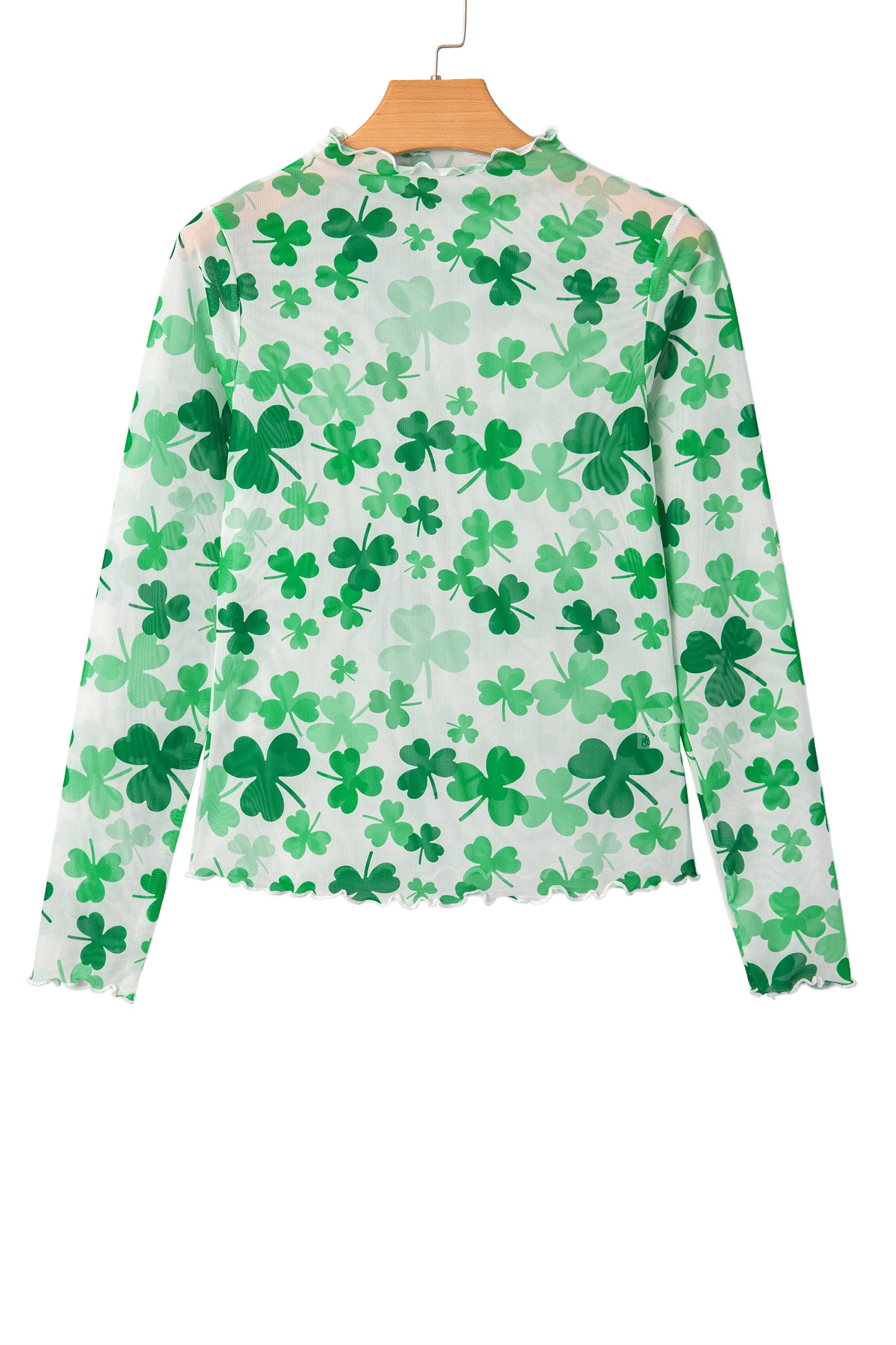 St. Patrick's Day Shamrock Mesh Lettuce Trim Top