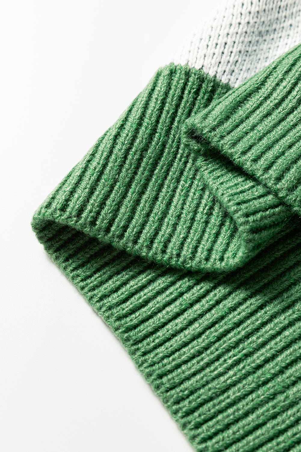 Checkered Polo Collar Loose Knit Sweater