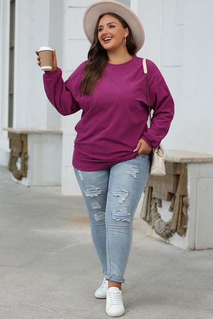 Festival Ribbed Corduroy Oversized Sweatshirt