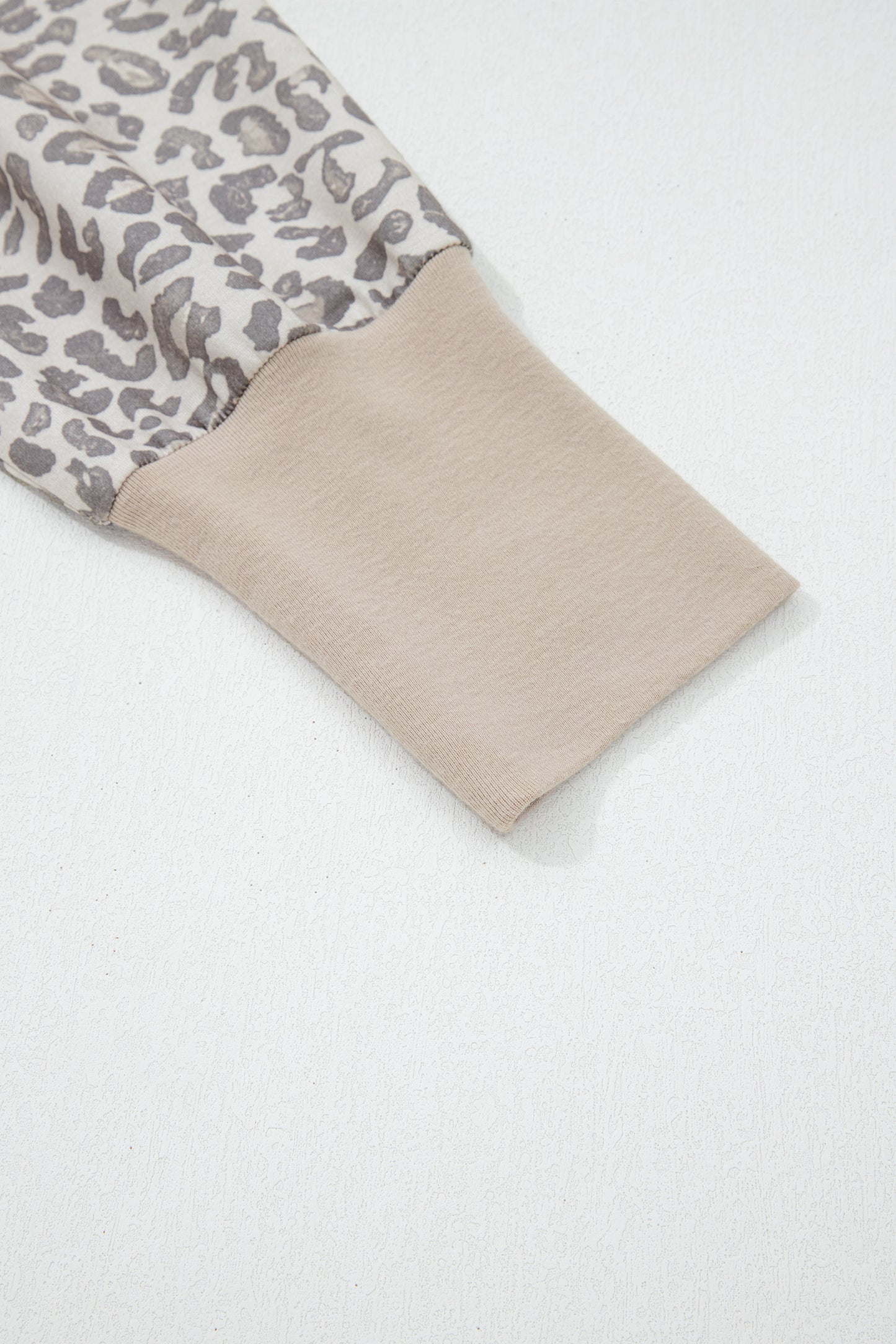Leopard Print Long Sleeve Crew Neck Casual Sweatshirt