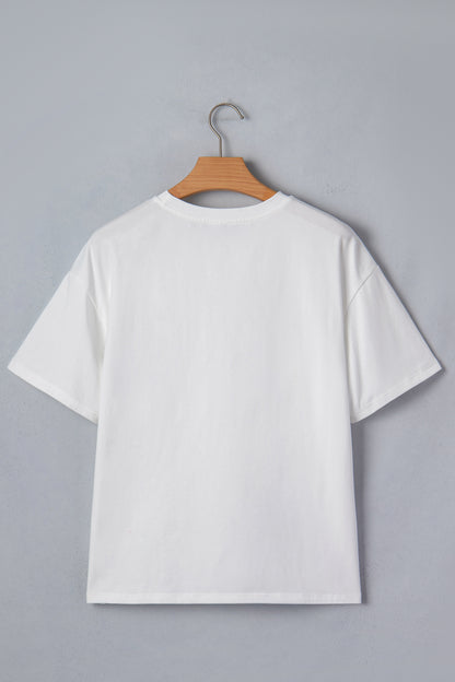 Pocket Tee Women Contrast Denim Pocket Casual T Shirt