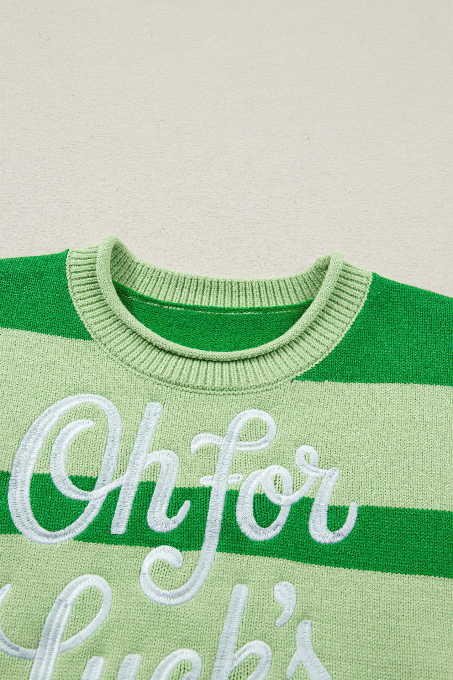 Green Stripe Oh For Luck’s Sake St Patrick Knit Tee