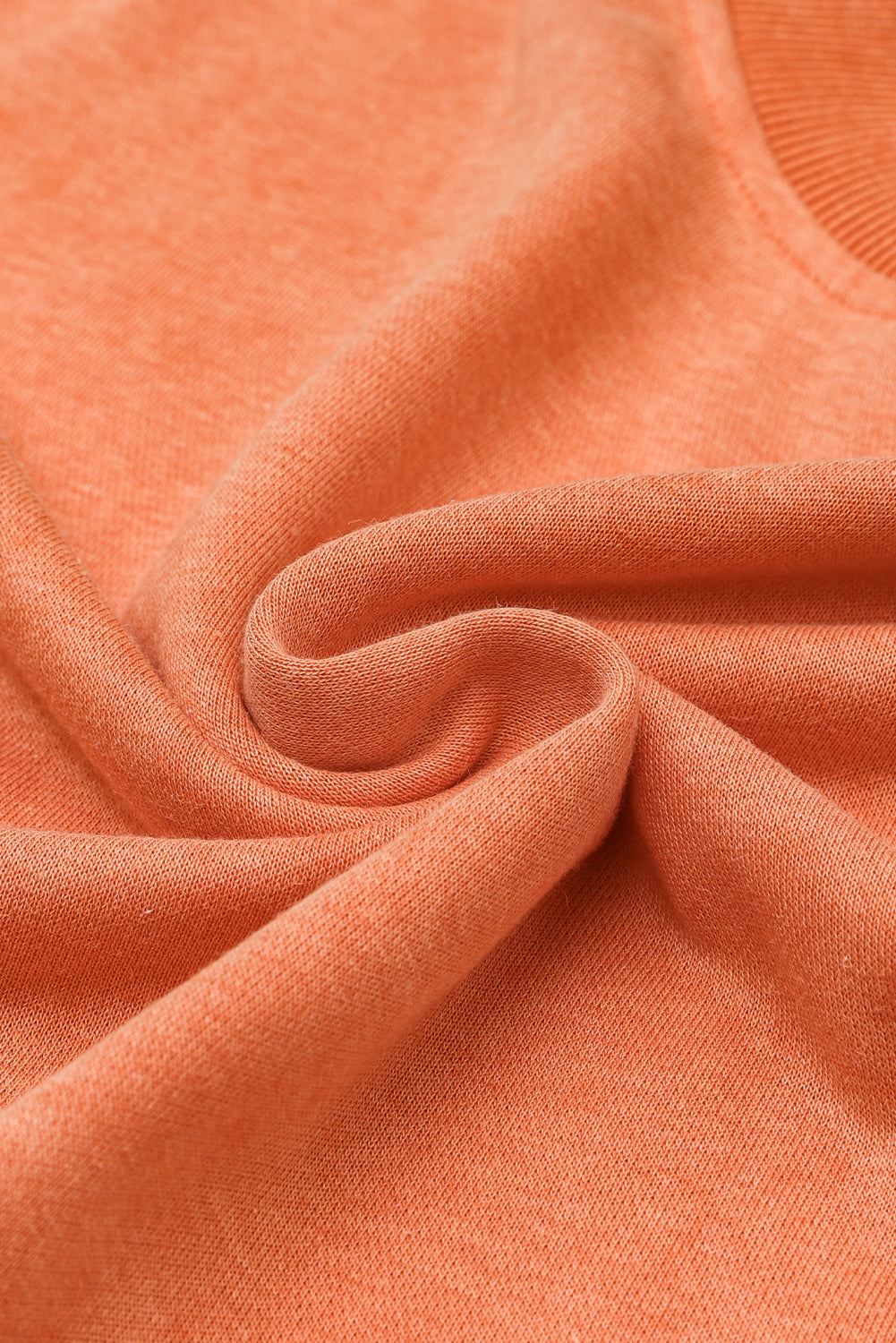 Orange Washed Drop Shoulder Crewneck Sweatshirt Oversized