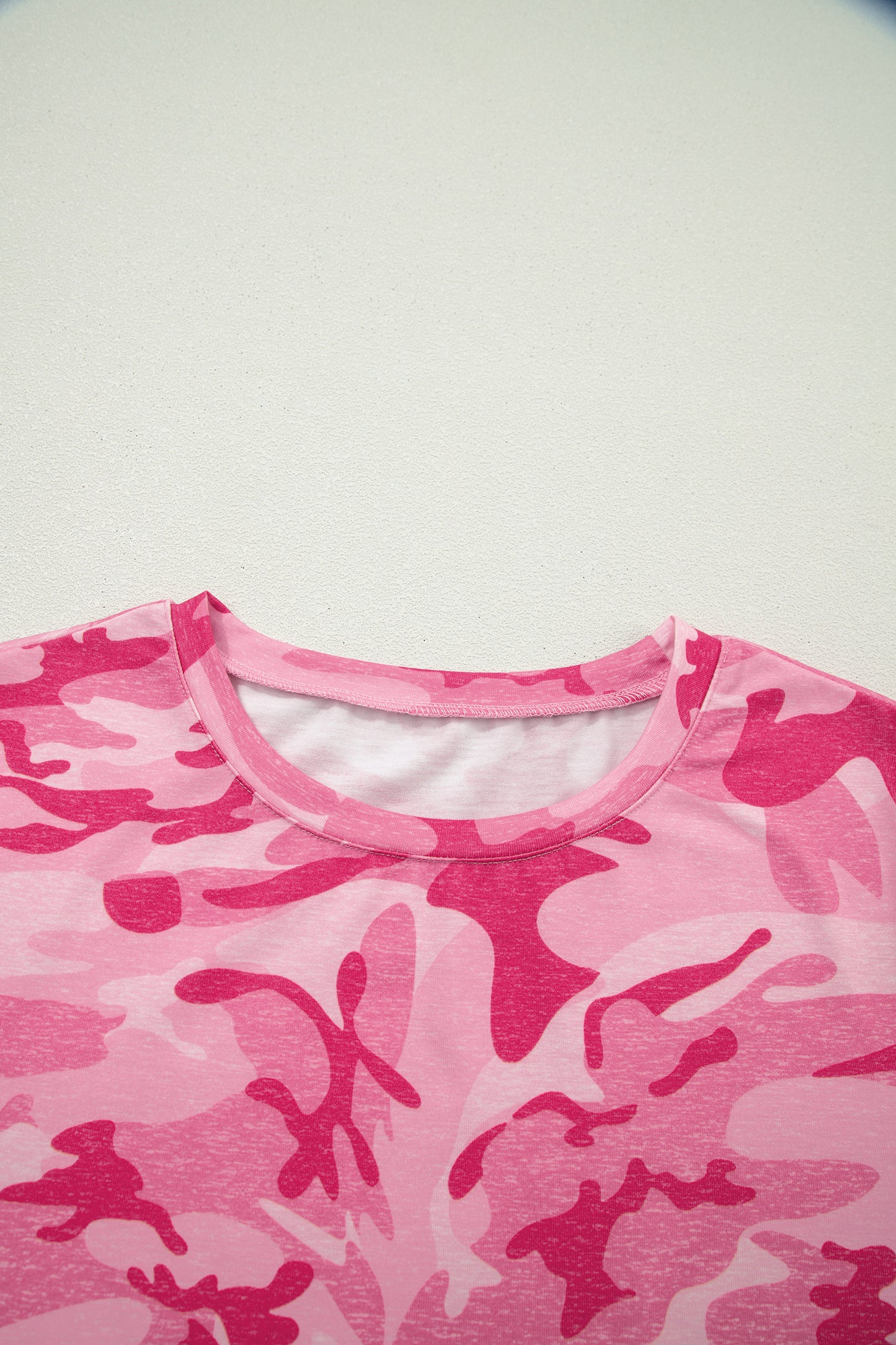 Green Camo Print Crew Neck Short Sleeve T Shirt