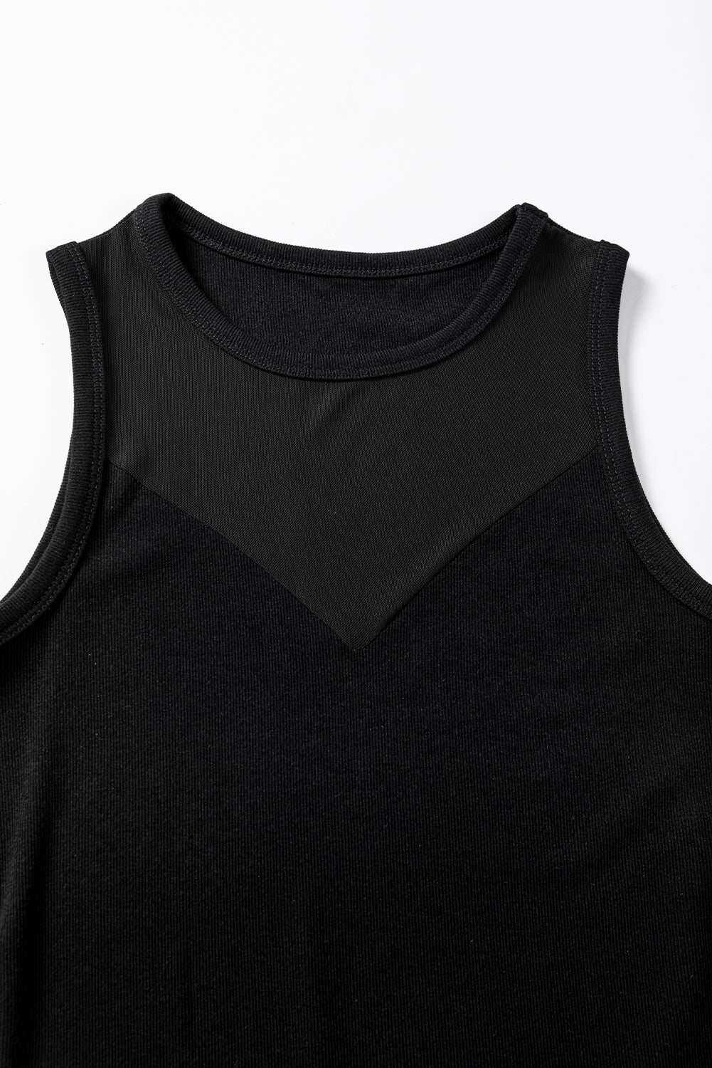 Black Sheer Mesh Sleeveless Bodysuit Boutique Style