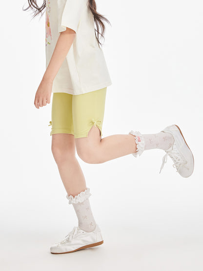 Girls Summer Yoga Shorts Soft Stretch Biker Pants